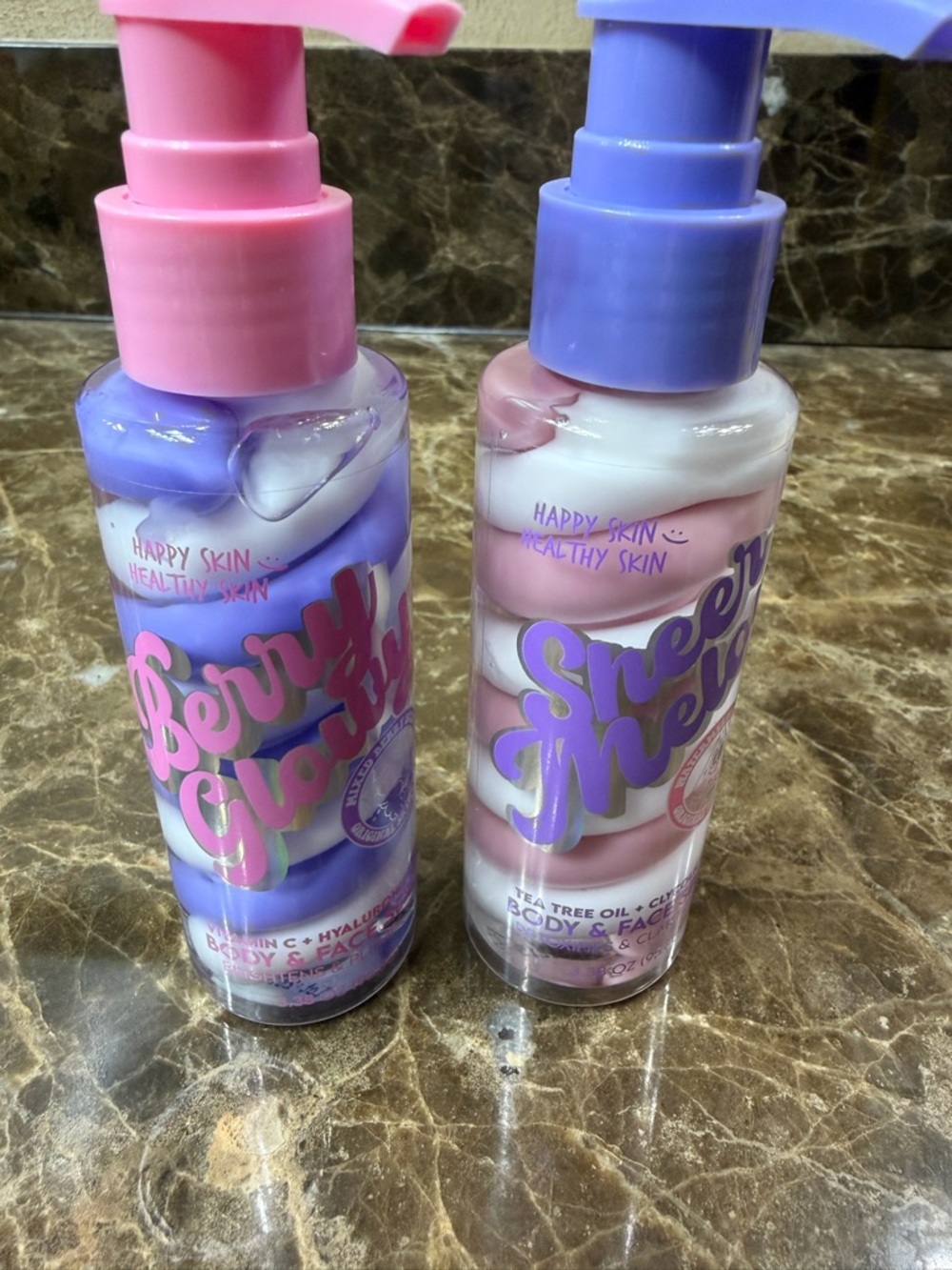 🆕 Berry Glaze Swirl Body & Face Serum - Happy Skin (Pink & Purple) Moisturizer